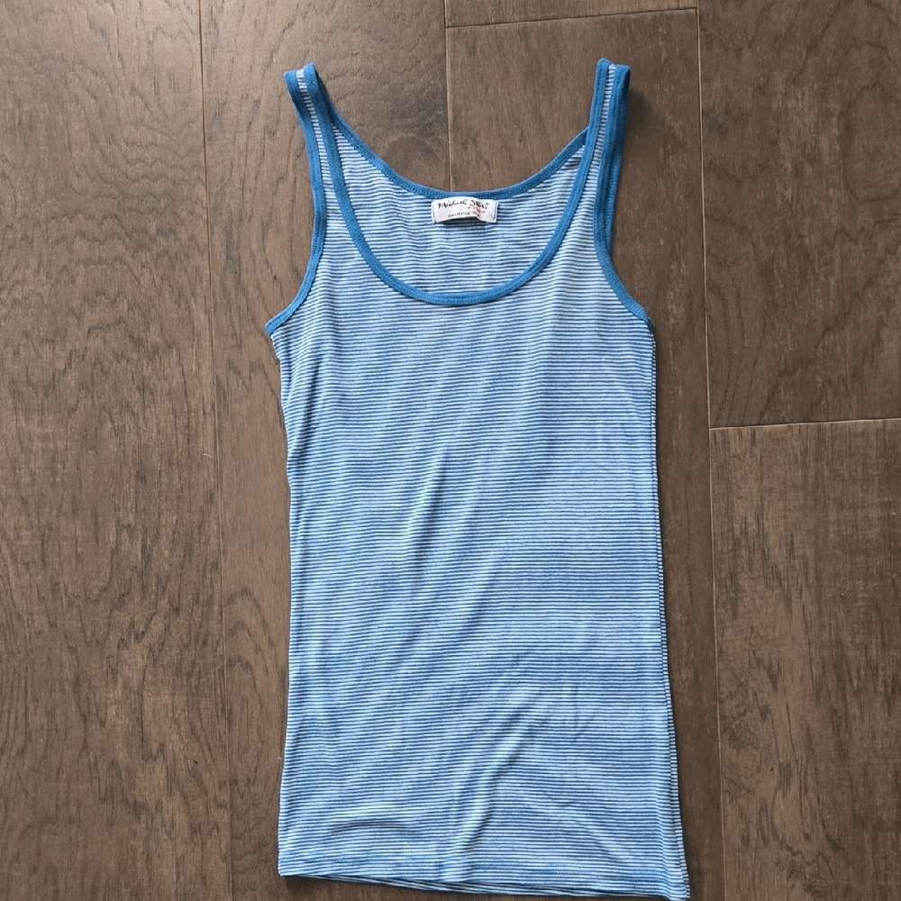 Michael Stars Blue and White Striped Top